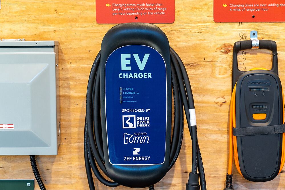 Sample vehicle charging station installation