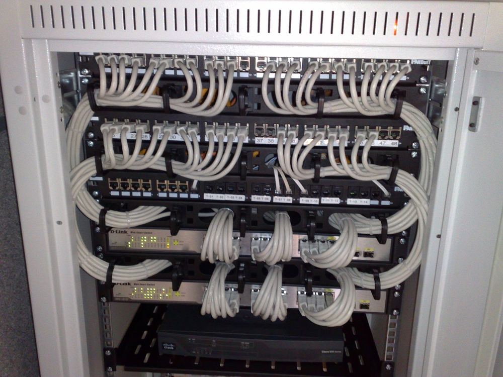 Sample networking equipment installation